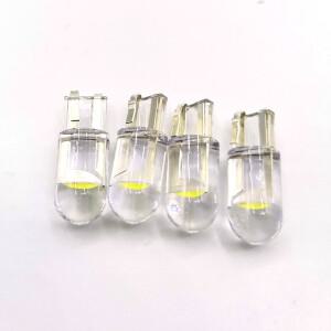 [호환품]4Pcs T10 W5W LED 자동 전구 168 192 COB 회전 신호 번호판 빛 주차지도 램프 12V DC