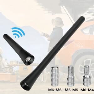 [호환품] 라디오 루프 마운트 FM AM DAB 블랙 6.5cm 길이 자동차 범용 나사 포함 차량 안테나 미니 숏 액세