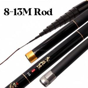 호환 8m 9m 10m 11m 12m 13m 탄소 낚싯대 텔레스코픽 Superhard 잉어 극 초경량 스트림 극 낚싯대