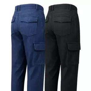 2장세트 유니미스 남성 봄가을 청바지 스판 카고바지 건빵 주머니 데님 바지