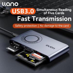 LLano 고속 변속기 커넥터 어댑터 카드 리더 USB 3.0 마이크로 SD MMC MS 프로 듀오 지원 5 인 1
