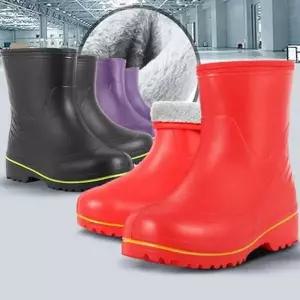 [콩심팥심]겨울 방한 장화 미끄럼 경량 장화 낚시 고무 발목 방수
