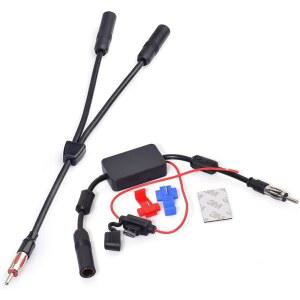 BINGFU 자동차 스테레오 12V POWE 신호 부스터 라디오 안테나 FM 증폭기 앰프