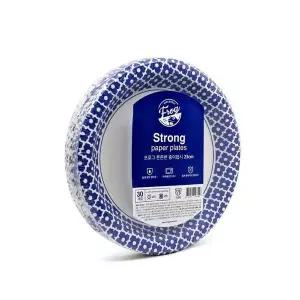 국산 다회용 튼튼한 종이접시 23cm(30매) 트레이 종이보울