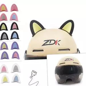 [셀러에이드]포인트 오토바이 헬멧 장식 악세사리 헬멧 고양이 귀 세트 바이크