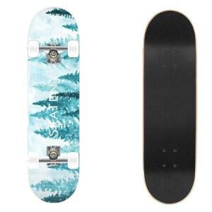 초보자, 성인, 청소년을 위한 31인치 x 7.88인치 메이플 우드 더블 로커 스케이트보드, 150kg 용량, PU 휠, ABEC-7 베어링, 미끄럼 방지 데크, 내구성 있는 알루미늄 합금 트럭