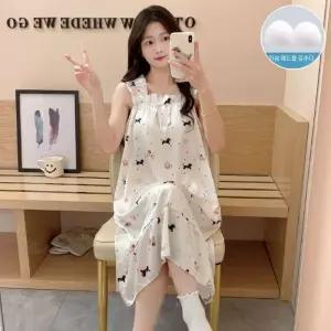 수피 스커트 여름 커플 패드 귀여운 캐릭터 나시 학생 슬립 잠옷세트 인기 쿨링 잠옷 JEN2