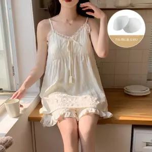 수피 면 여름 잠옷세트 가능 나시 실내복 아우터 잠옷 커플 패드 세트 JEN2