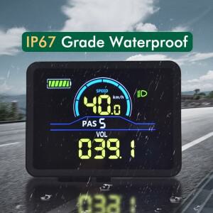 UART2 P5C 전기 자전거  LCD 디스플레이 미터 24V-60V SM/방수 연결 플러그 USB와 Ebike 스마트 호환