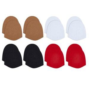 OLYCRAFT 8켤레 4가지 색상 천 교체 볼링화 슬라이드 밑창 볼링 액세서리 펠트 슈 자가 접착 솔 보울링 신발 남성 스포츠화