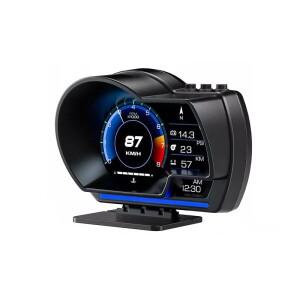 범용 OBD2&GPS 듀얼 시스템 미터 속도계 헤드업 디스플레이 다기능 게이지 수온 터보 자동차 액세서리 HUD