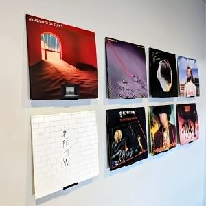 1Pcs 미니멀리스트 비닐 레코드 선반 앨범 벽 마운트 디스플레이 플레이어 스탠드 수납함 홀더 프레임