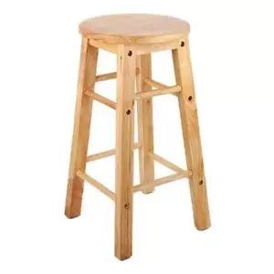 고무나무홈바의자(중형) 원목 스툴 보조 식탁 화장대 둥근 원형