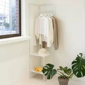 코너 틈새 헹거 선반 스탠드 행가 조립식 소형 행거 옷걸이행거 미니행거 철제행거 스탠드행거