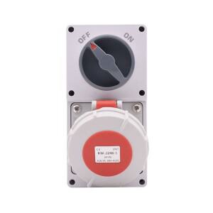 IEC IP67 플러그 및 연동 소켓 산업용 방수 몰드 리퍼 컨테이너 4 핀 400-450V 32A 3h