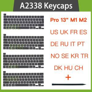 호환 프로 레티나 키보드 수리용 키캡, A2338 키캡, 13 인치 M1 M2 A2338, 년 후반,