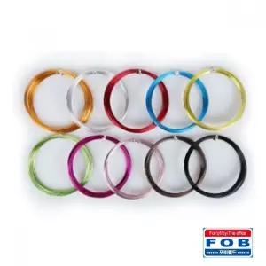 포비 와이어 공예 칼라철사 두께 1.5mm x 4M 10개입 색철사 용철사 컬러 용품 준비물