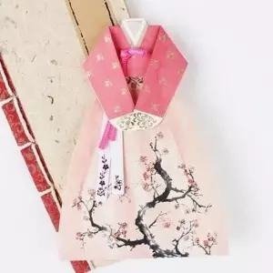 [문구/오피스] 명절 단아한 한복 카드 3P 설날 추석 연하장 편지지