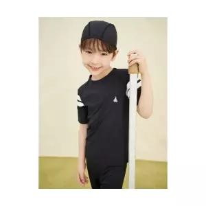 [국내매장판] 빈폴 키즈 라글란 반팔 래시가드반바지수영모 3 SET 블랙 (BI5342U105) BI5342U105 251524