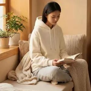 [라일리의류] Rly 여자 상의 데일리 무지 기모 후드티 긴팔 티셔츠