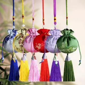 향낭 매화 꽃분홍색 노리개 복주머니 소품주머니 향낭 복주머니