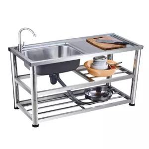 야외 개수대 캠핑장 탕비실 식당 설거지 주방 씽크대 조립식 싱크볼 스테인리스