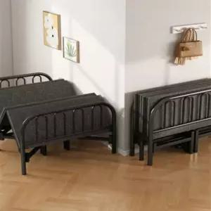 폴딩 침대 접이식 사무실 슈퍼싱글 스틸 원룸 이동식 매트리스 온열 휴게실