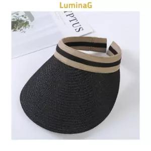 여성용 라탄 썬캡 블랙 여름 밀짚모자 실용 보관 수납 정리