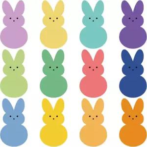 원몬 부활절 토끼 스티커 화려한 공예용 엿보기 명절 봉투 봉인용 선물 카드 사탕 파티 좋아하는 장식 360