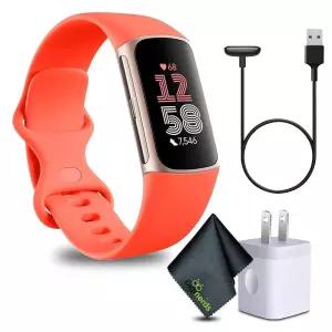 Fitbit Charge 6 피트니스 트래커 스마트워치, 심박수, GPS, 건강 도구 - 남성 및 여성용 핏 비트 스마트