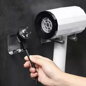 [콩심팥심]무타공 드라이기 거치대 (못없이 스텐 드라이 걸이 )