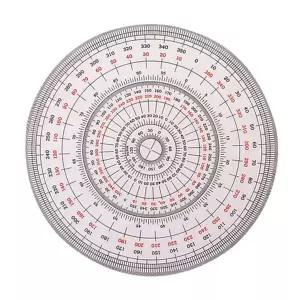전원분도기 18cm 1P 제도 사무용 도면 디자인 문구