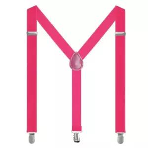 성인 멜빵 어른 얇은 어깨 집게멜빵 핑크
