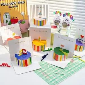 [문구/오피스] 어린이 6개 팝업 유치원 귀여운 카드 생일
