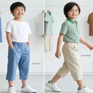 리틀밥독 키즈 여름옷 헤디바지 남아 여아 간절기 깔끔한 배기핏 7부바지 B252MPT05