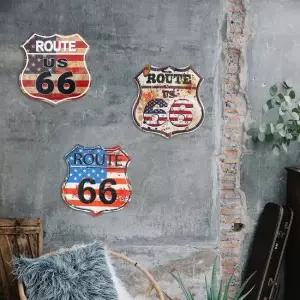미국 66번 도로 빈티지 철제 액자 인테리어 소품 호프집장식 레트로 인테리어액자 인테리어장식