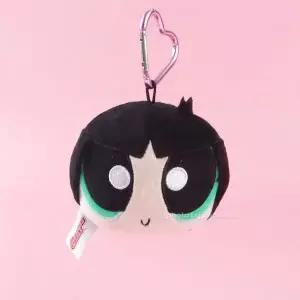 [콩심팥심]파워퍼프걸 버터컵 얼굴 가방고리 8cm(그린)