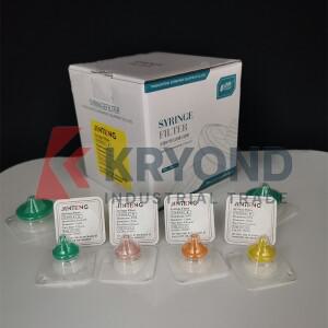 호환 50개 주사기 필터 0.22μm/0.45μm 실험실용 멸균 나일론 PES PTFE 멤브레인 화학