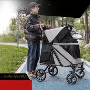 중형견 대형견 유모차 에어버기 펫트레일러 확장 애완용