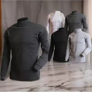 [옷자락]남자 신축성좋은 이너기본티 코튼 목폴라 긴팔티