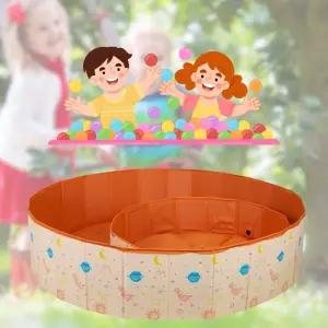 물놀이 배수구 접이식 주황 볼풀장 플레이매트 유아용 놀이터 신체발달