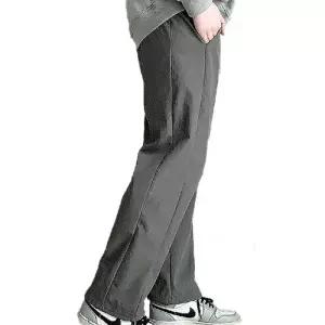 [옷자락]남성 여성 기모 안감 겨울 와이드 캐주얼 팬츠