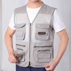 [옷자락]남성용 통기성 메쉬 포켓 작업 조끼