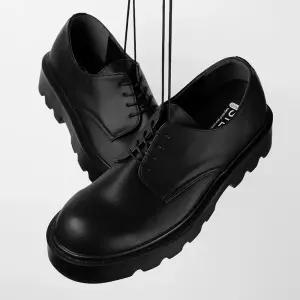 스텝스 ST318 드라코 라운드토 벌룬 더비슈즈 블랙 카본블랙 - BLACK 603553