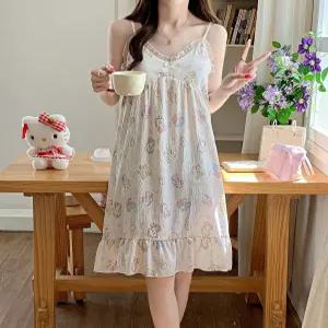 미미 나시 원피스 가슴캡 홈웨어 잠옷 파자마