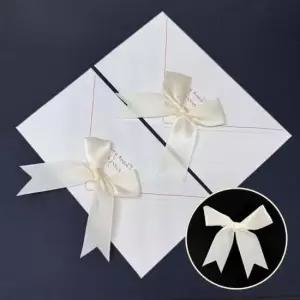 [문구/오피스] 50P 청첩장리본 리본완제품 카드꾸미기 장식 화이트