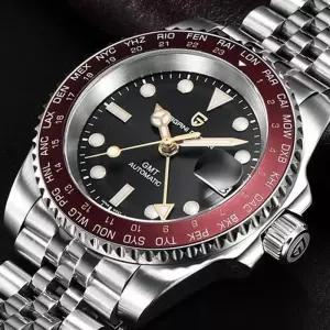 [백스테이]B203WC 세이코무브 GMT 오토매틱 남자 메탈 손목시계