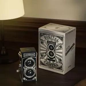 인스턴트 레트로 복각 카메라 첫 클래식 디지털 휴대용 소형 여행 미니카메라 렌즈