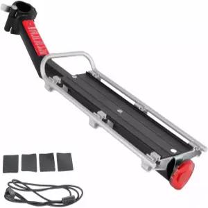 ThreeH 자전거 러기지 캐리어 퀵 릴리즈 경량 리어 카고 랙 유니버설 20파운드/9kg 적재량 리플렉터 탄성