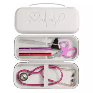 3M 리트만 클래식 III용 하드 쉘 청진기 케이스 심장학 IV MDF EKO - 간호 학교 필수품 학생 선물 간호사